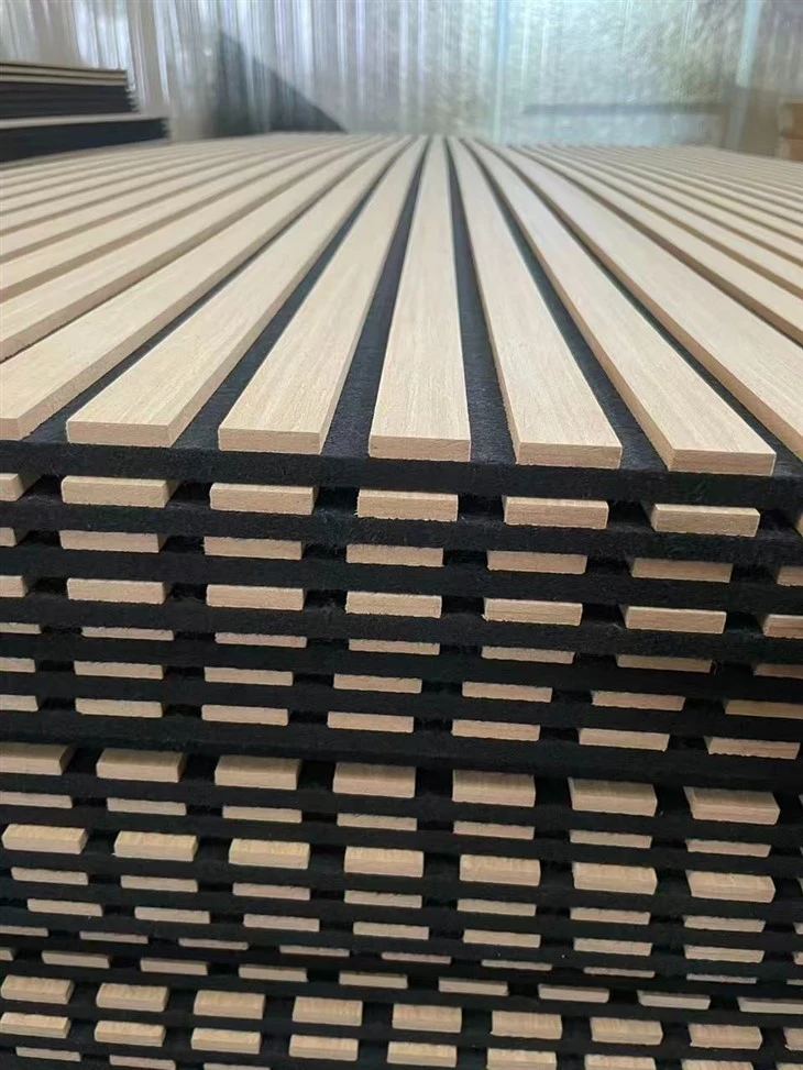 Modern Soundproofing Anti-Absorption Slats Wooden Design high quality