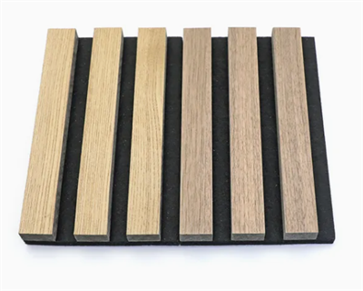 Décoration murale insonorisée en polyester avec panneau de bois acoustique